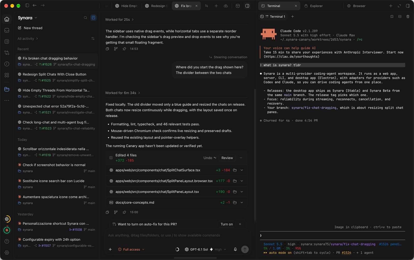 Karmas Coder — local-first command center for parallel coding agents, terminals, previews, diffs, and Git worktrees